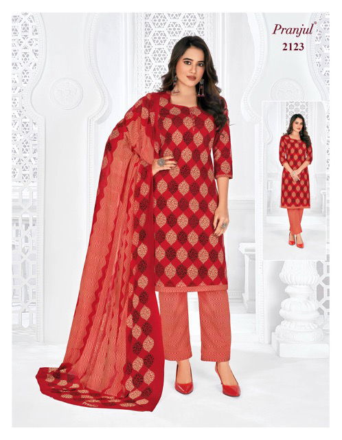 Priyanka Vol 21 By Pranjul Cotton Dress Material Catalog
